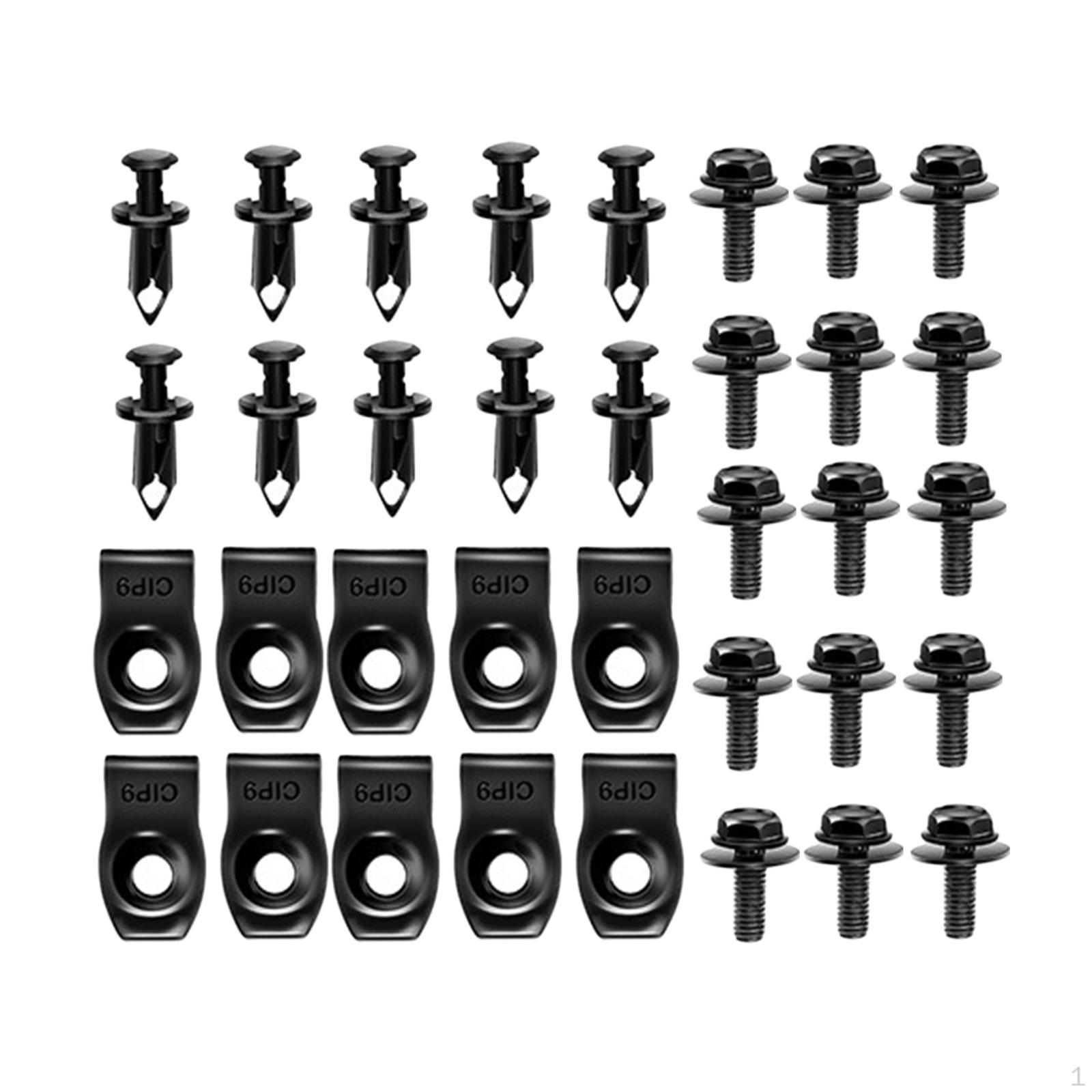 Car Body Bolts Screws Cars Metal Fenders Bumpers Hood Panel Multipurpose U Shape 35pcs 15cmx10cm