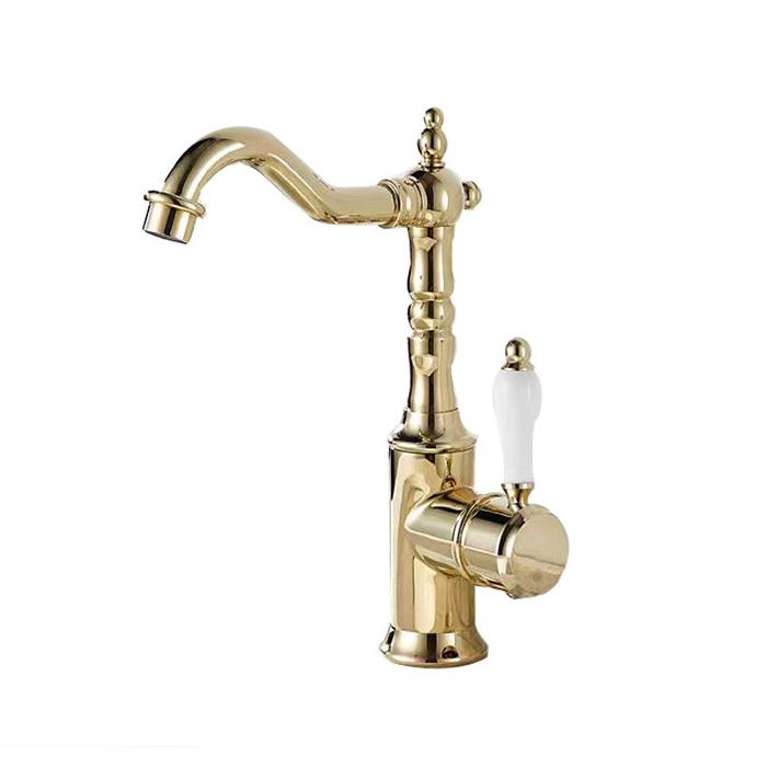 Bathroom basin faucet household washbasin sink hot and cold anti-splash faucet gold color EL6118G