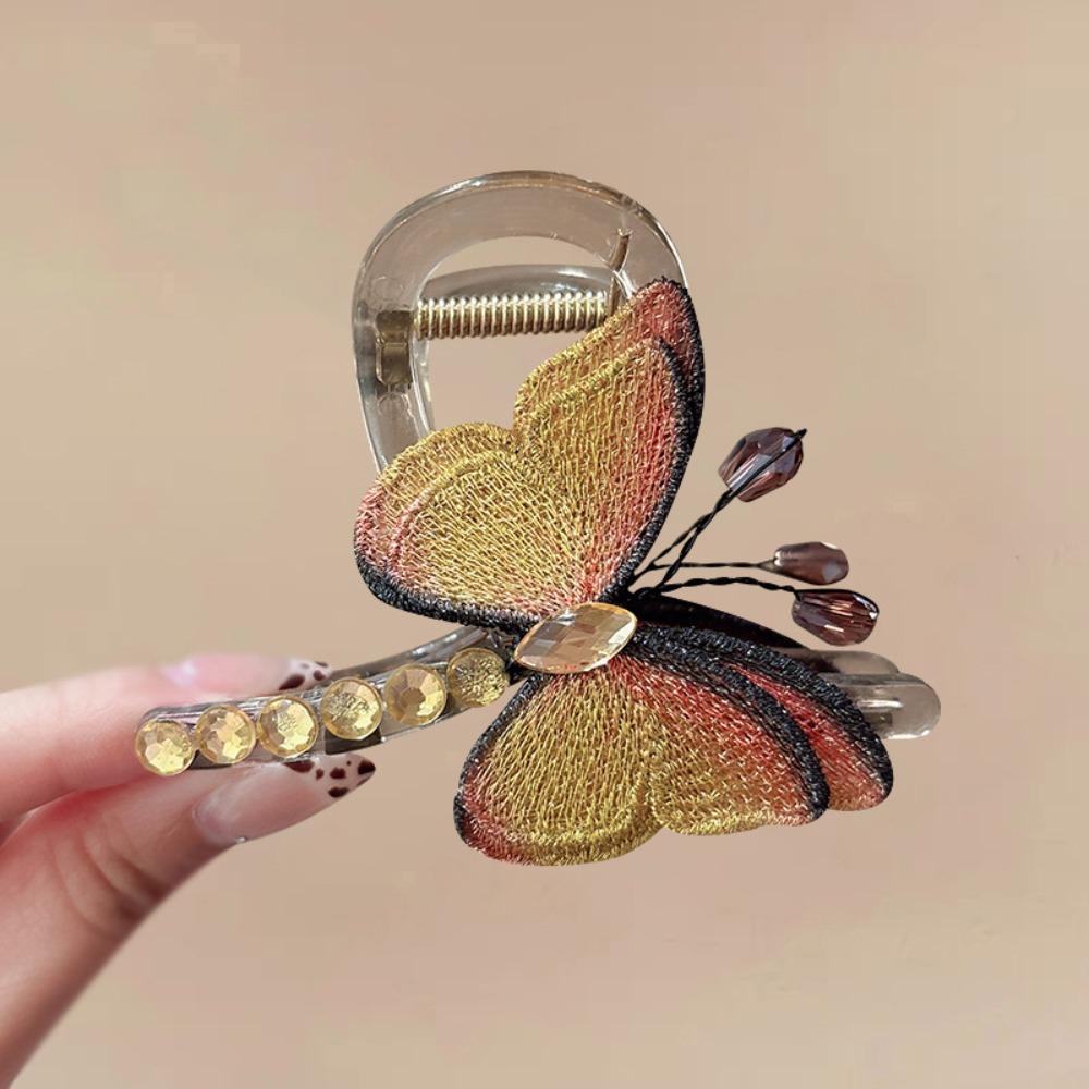 Exquisite Chinese Style Hair Clip Embroidered Headwear Graceful Retro Headdress  Daily Wear