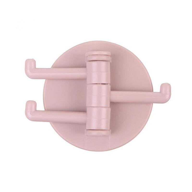 Universal Plastic Towel Hook 3-Split Rotating Holder Bathroom Door Back Hanger