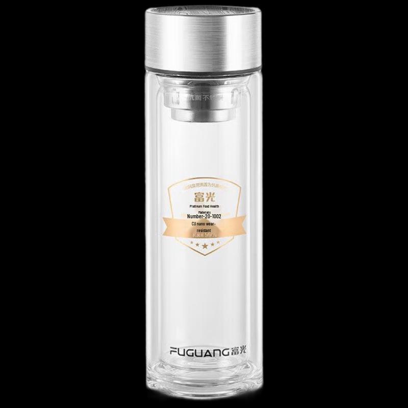 Fuguang Mingyi Antibacterial Double-Layer Tea Infuser Glass Cup