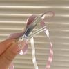 2Pcs Hair Rope Double Layer Soft Fabric Long Ribbon Hand-Sewn Bow Decor Hair Tie Princess Hairstyles Versatile Hair Accessory