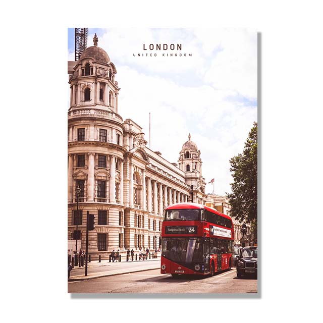 

Современное путешествие в Лондон памятные плакаты принты достопримечательности известного города пейзаж холст картина настенное искусство домашний декор без рамки 21cm×30cm NoFrame