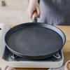 Comfortable Wooden Grip Cast Iron Pan Thickened Pancake Pan Wood Handle Pan