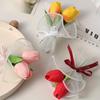 Mini Tulip Bouquet, Simulated Eternal Flower - Adorable Mini Floral Arrangement,For Desk Decor, Weddings, or Special Moments