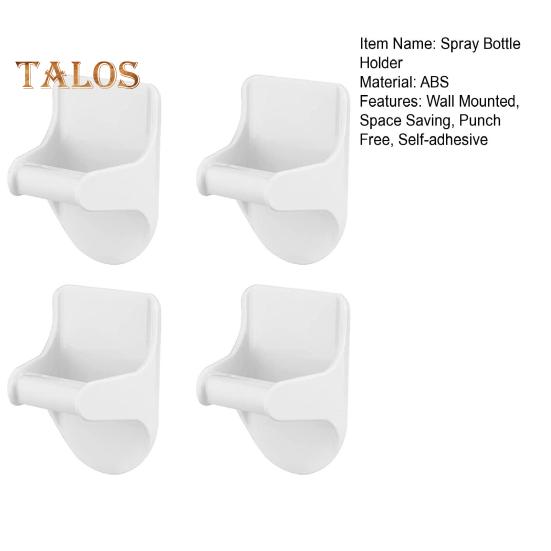 4 szt. Uchwyt na butelkę z rozpylaczem Do montażu na ścianie Wieszak na butelkę z rozpylaczem Samoprzylepny stojak do przechowywania butelek z rozpylaczem Uchwyt ścienny do organizera w domu