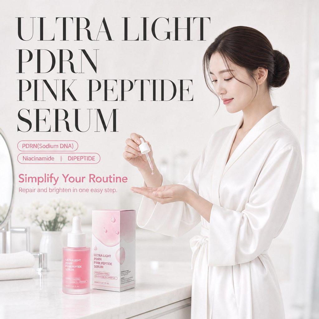 Lightweight PDRN Peptide Brightening Serum with Niacinamide