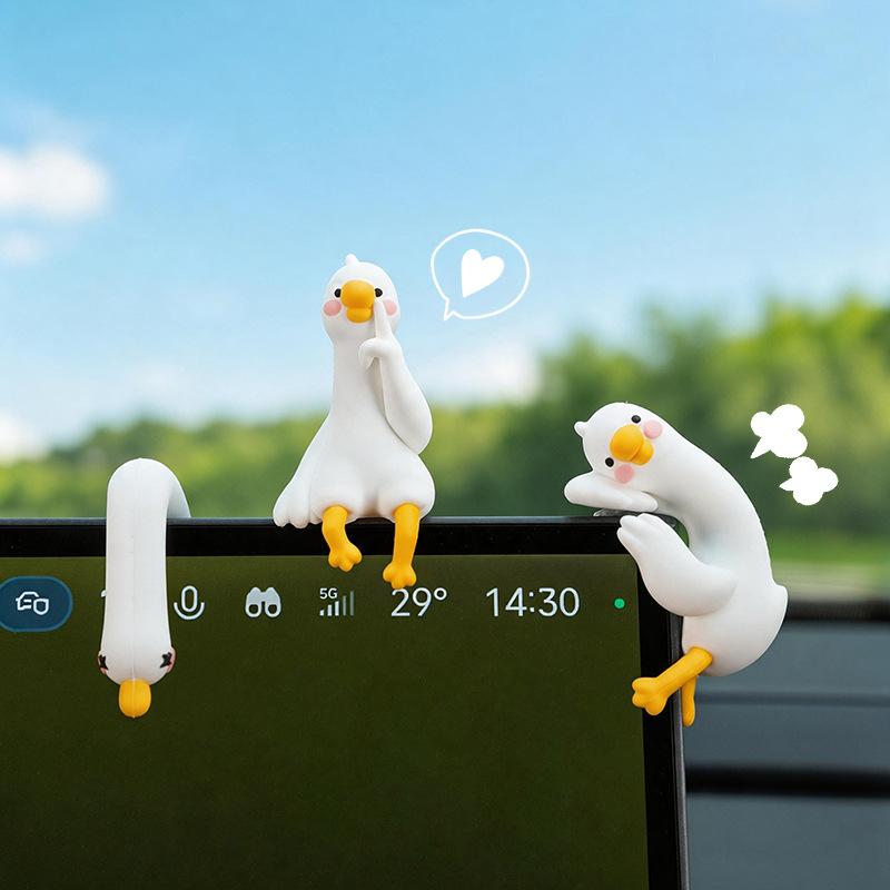 Cute Cartoon Goose Creative Car Dashboard Display Decoration Ornament