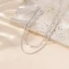 2/6PCS 925 Silver Link Chain Bracelet for Women Girls Luxury Sparkling Crystal Minimalist Daily Wear Jewelry Gift