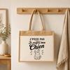 Sac cabas jute - PLANETEE - J'peux pas minimaliste - toile jute et coton - 21 L (43×33×21 cm) - illustration noire