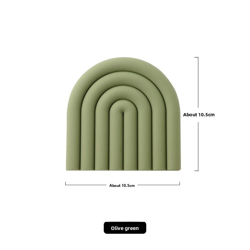 Silicone Pot Mat Insulation Pad Bowl Mat Placemat Plate Mat Silicone Mat Dining Table Home Rainbow Non-slip Mat