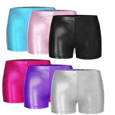 Barn Flickor Sparkle Metallic Boxershorts Elastisk midja Atletisk Yoga Shorts Byxa Underkläder Underkläder