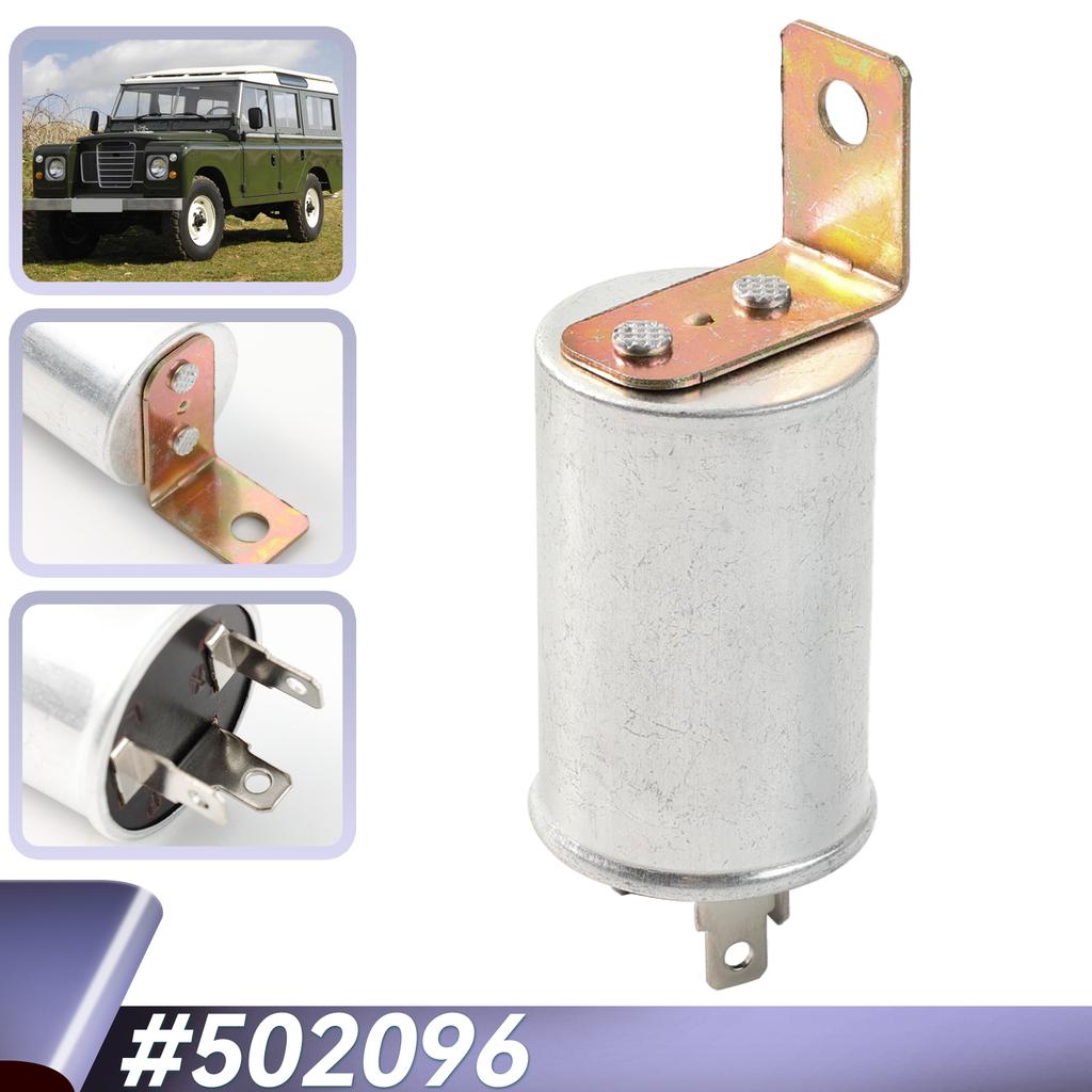 12V 3 Pin 42W Car Efficient Flashing Indicator Flasher Relay Unit 502096 Fits For Fiat Jaguar MG Lotus Land Rover Series 2 2a 3