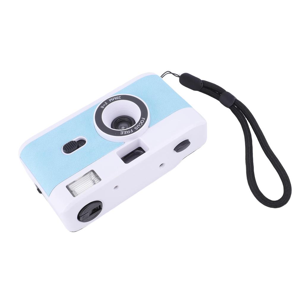 35mm Film Camera 28mm F/8 Reusable Retro Film Camera with Flash 27 Color Films for Students Adults Birthday Gifts