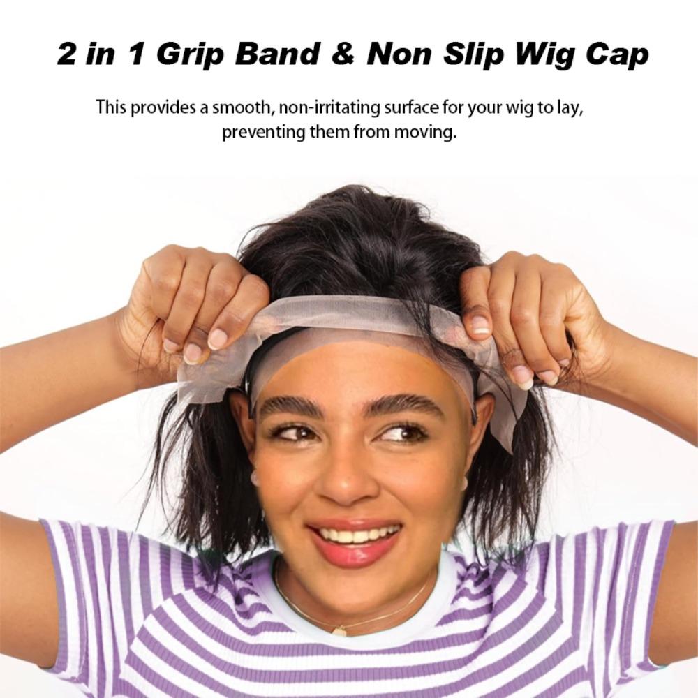 Verstellbare Lace Silikon Perückenkappe Samt Rutschfest Perückenkappen Grip zum Tragen von Perücken
