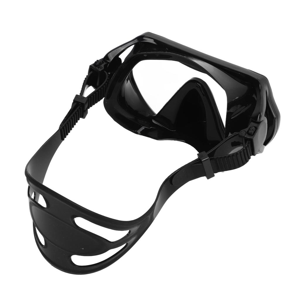 Adults Adjustable Snorkeling Set Snorkel Goggle Breathing Tube Set Adults Snorkeling Gear for Swimming Training Black