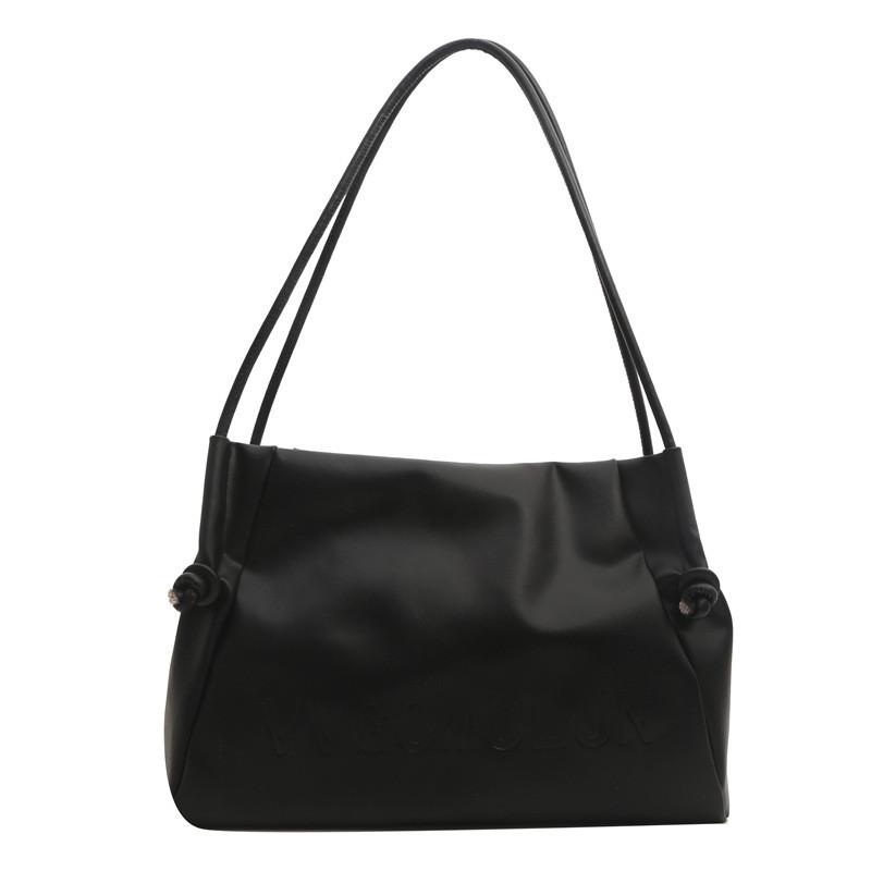 Stylish Pu Tote Bag For Women With Chic Design Soft Leather Shoulder Bag In Black Pink White Khaki