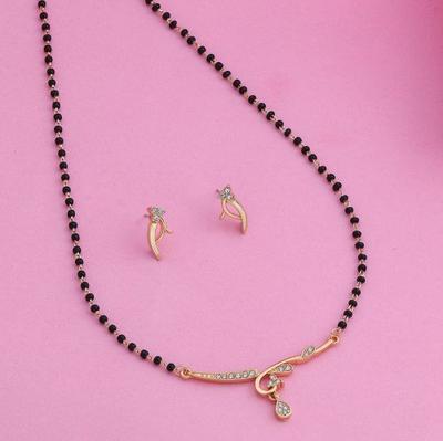 24k Gold Celestial Mangalsutra Necklace Set
