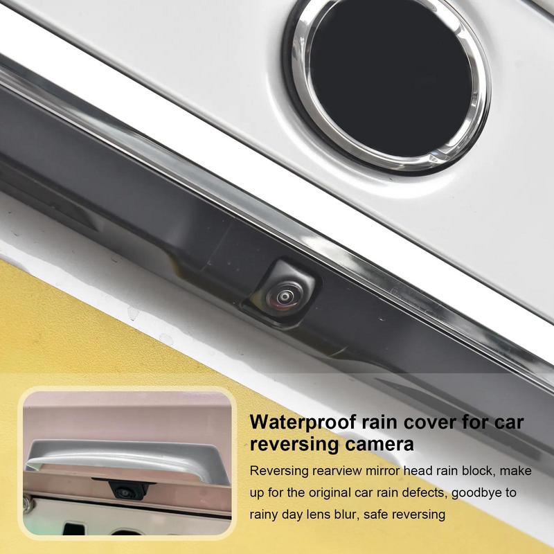 Car Reverse Camera Rain Shield Car Reversing Mirror Camera Rain Shade Cover Rainproof Waterproof Shield Car Exterior Accessories