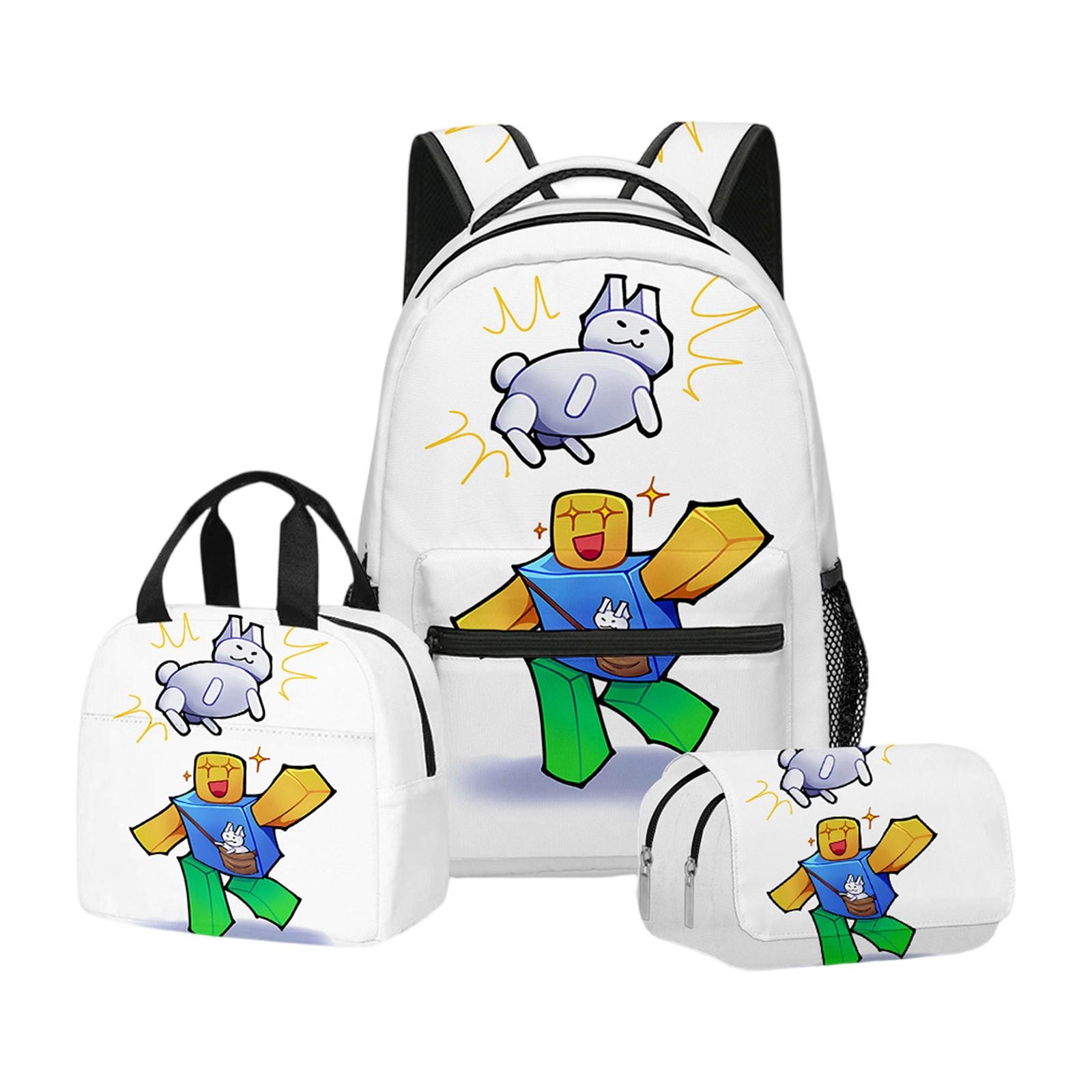 

Повседневная сумка через плечо с рисунком из мультфильма для учеников младших классов средней школы, рюкзаки большой вместимости One Size