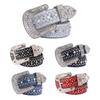 Rhinestones Studded Western Leather Belt Bling Waist Belts for Dresses Pants