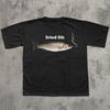 Gebratenes Fisch Lustiger Rauchender Fisch Meme T-Shirt Lässig Ungezügelt Albern Seltsam Unangemessen Für Ihn Sie Vintage Grafik