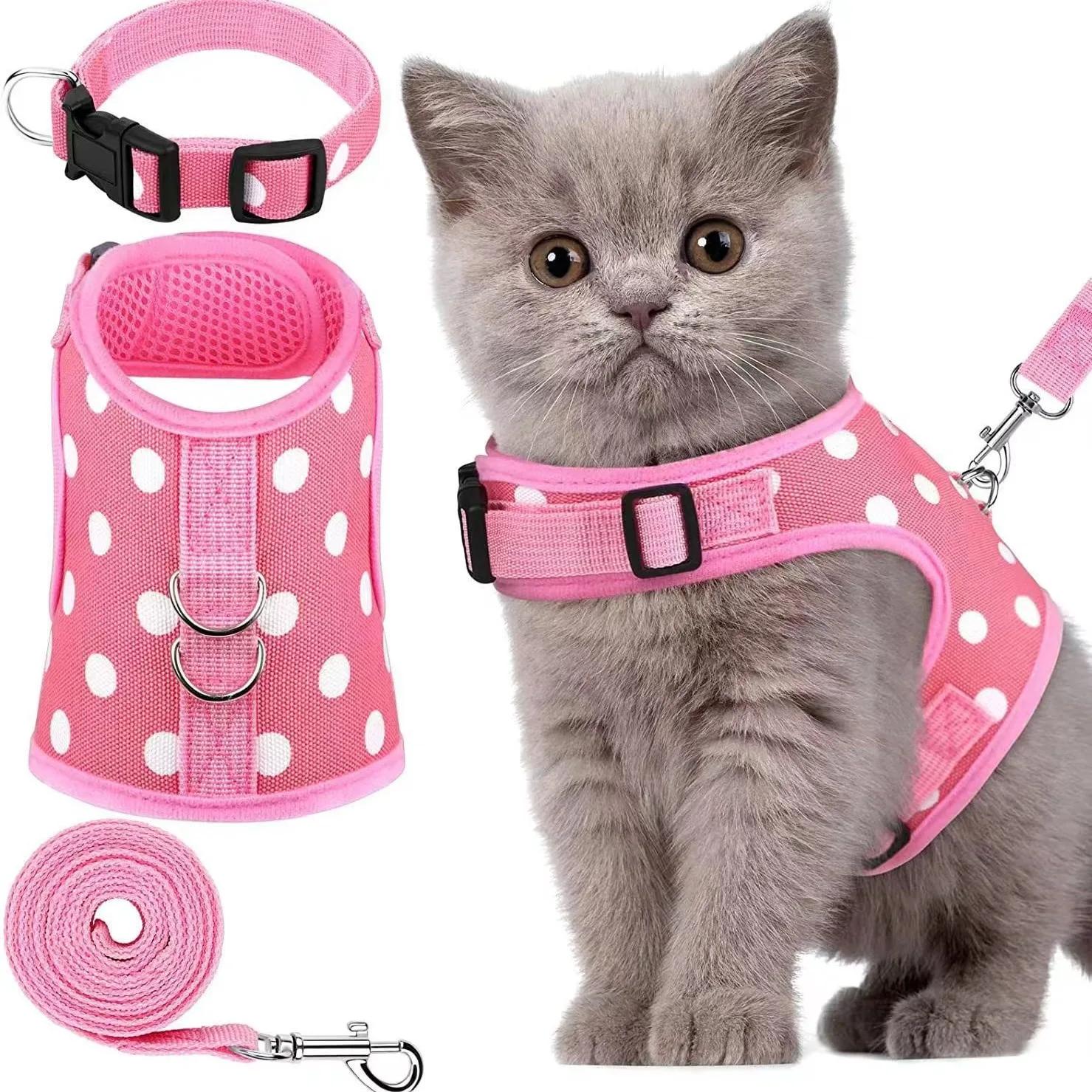 

Cartoon Fruit/Round Dot Printed Pet Clothes Cute Cat Chest Strap Tank Top Tow Rope Breathable Pet Supplies L