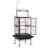 Bird Cage, 830 X 790 X 2100 Mm, Open Flat Top, Wrought Iron Bird Flight Cage with Perches, Slide-Out Tray, Plastic Feeders, for Cockatiel, Monk