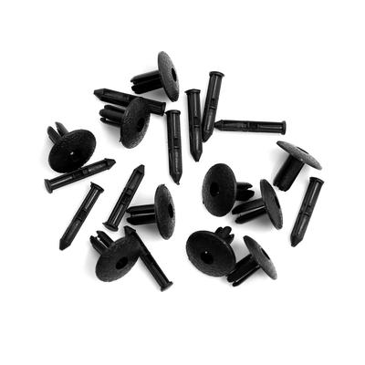 ACROPIX 10pcs Universal Push On Car Door Trim Bumper Fender Rivet Fixing Clip 4mm Hole Diameter Black
