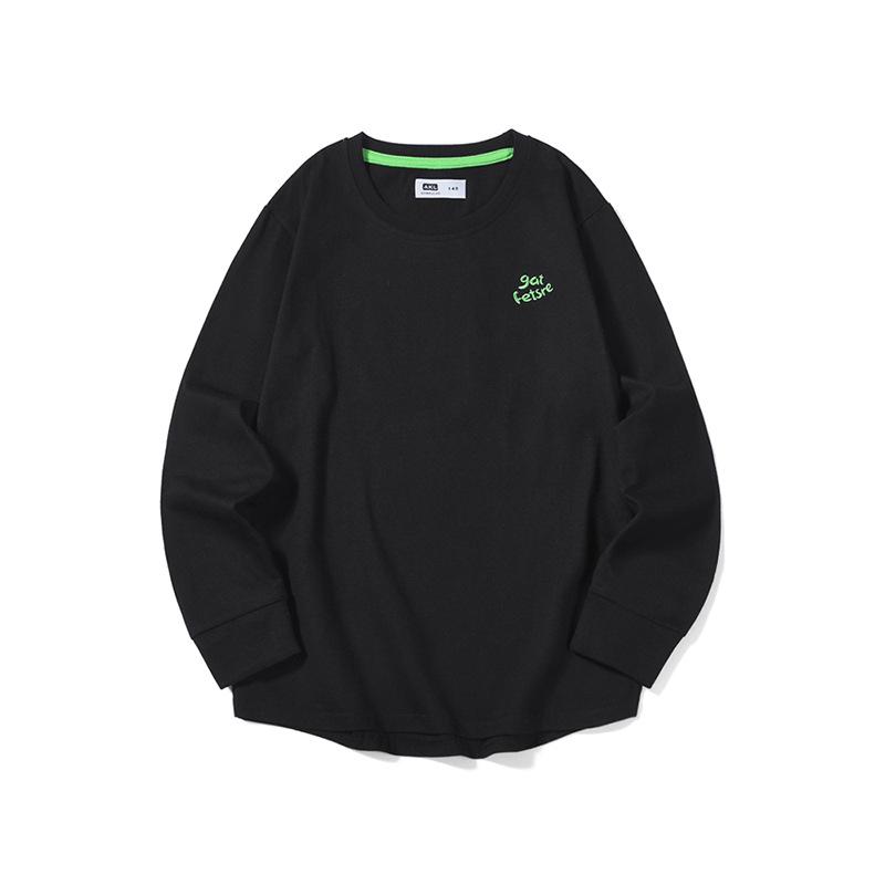 Topuri cu mânecă lungă, de culoare uni, stil coreean, pentru băieți, pentru primăvară și toamnă