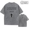 Mens Retro Distressed Washed TShirt With Bible John  Print Pure Cotton Crew Neck Short Sleeve Suitable For Daily Commute