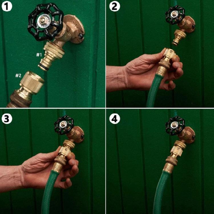 Durable 3 4 Inch Brass Hose Linker With flexible Fit For Various Garden Tools And Watering Equipment
