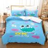 Copripiumino Monsters & Co. Boo con 2 Federe Kawaii Mike Sulley Set Biancheria da Letto Copripiumino Cartone Animato Senza Lenzuolo Sotto