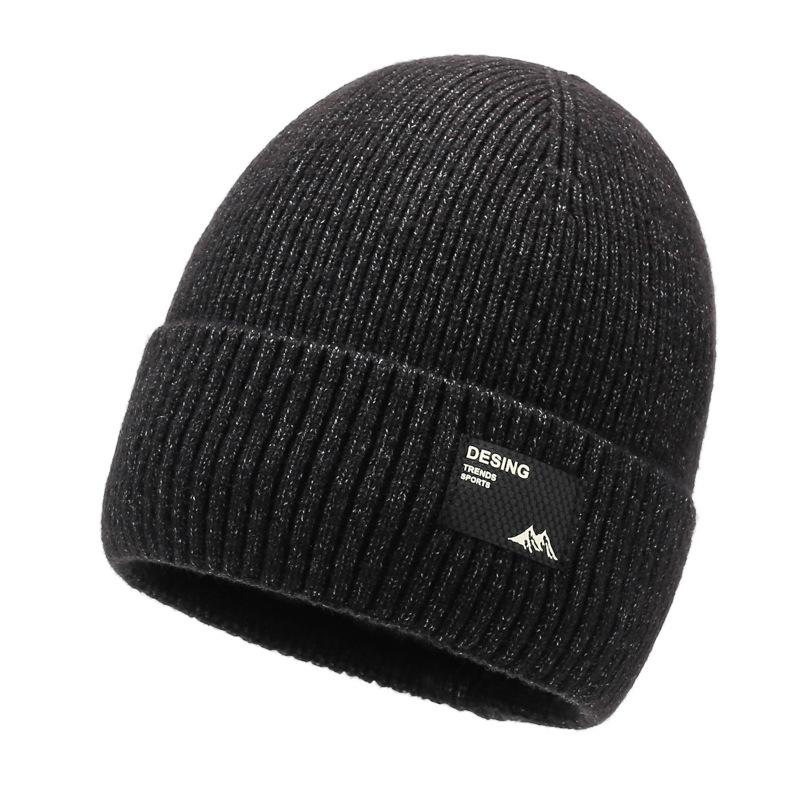 Herren Herbst Winter Ski Wollmütze Samt Warme Baumwollmütze Outdoor Sport Strickmütze