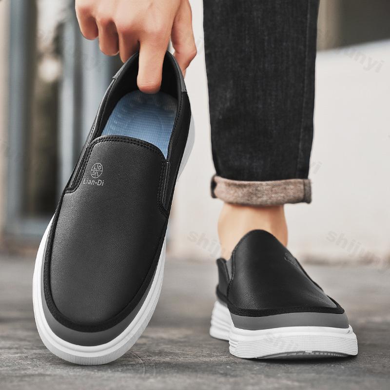 2026 Summer New Style Men's Fashi Casual Single Shoes Breathable Color Blocked Loafers Comfortable Slip  N slip Sneakers