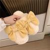 Cozy Bow Plush Slippers: Warm Non-Slip Indoor Cotton for Autumn & Winter