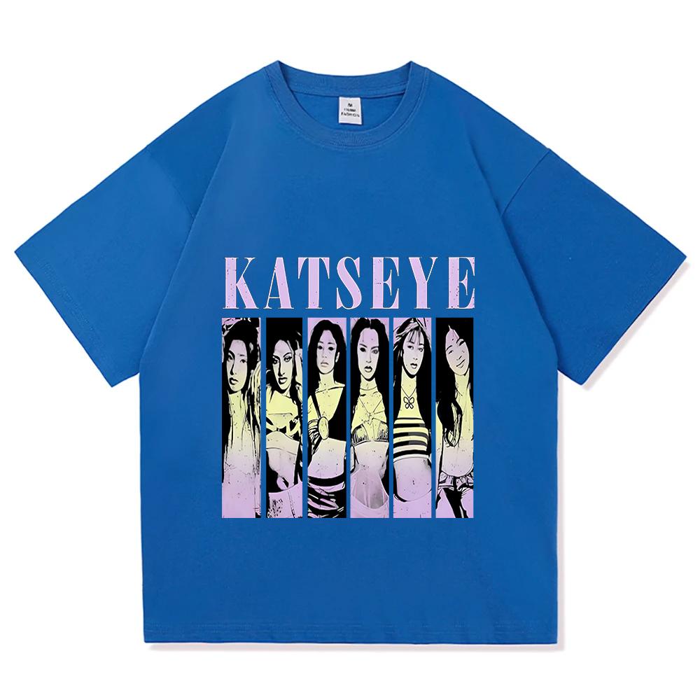 Girls Band KATSEYE EST 2026 T-shirt Cotton Short Sleeve Fashion Female Tshirts Korean Style Women Men Clothing O-neck Unisex TEe