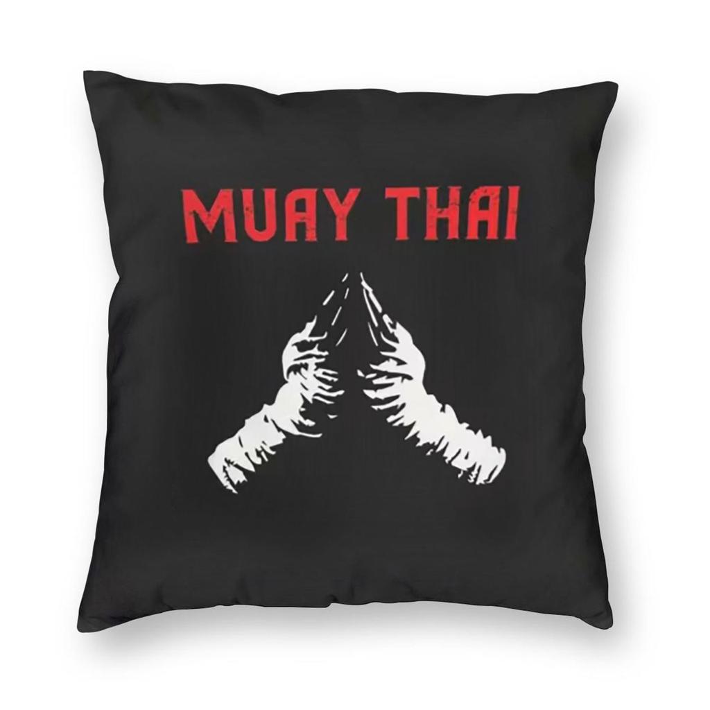 Muay Thai Gloves Thailand Boxing Fighter College Square Pillowcase Pillow Cover Cushion Throw Pillow for Home Bedroom Car