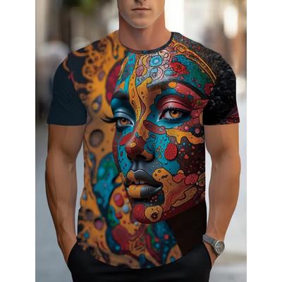 Herren T-Shirt Damen T-Shirts 3D-Druck Kurzarm Bequem Sportbekleidung T-Shirts