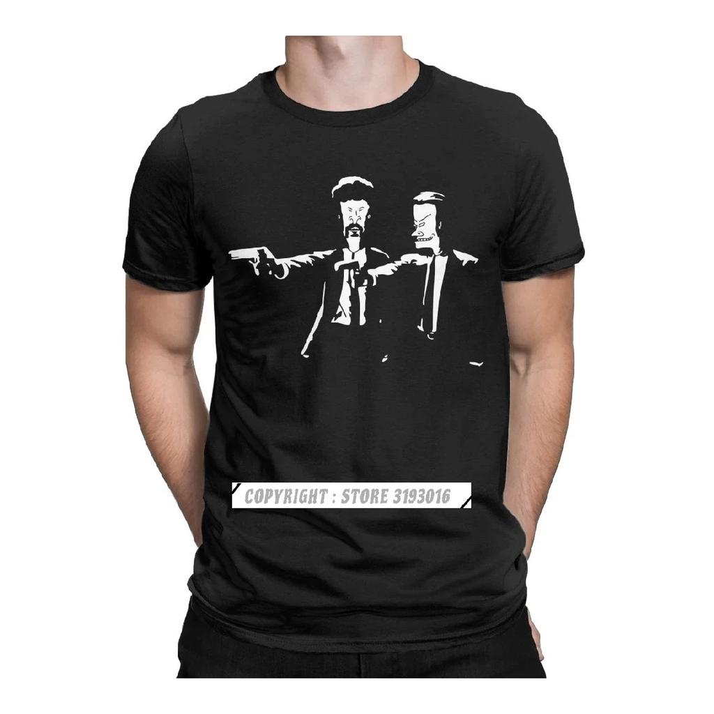 Beavis & Butthead Pulp Fiction T Shirts Men's Humorous T Shirts Beavis and Butthead New Design HipHop Tops T Shirt Streetwear