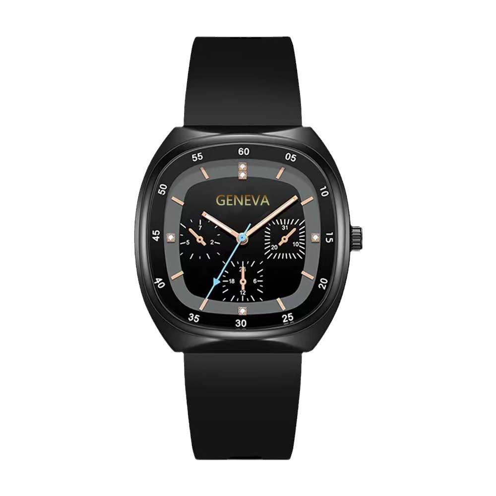 Square Watch Fashion High Sense Watch Silicone Digital Luminous Leisure Quartz Watch Gift Watch