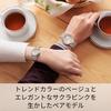 EXCEED Watch Pair Titanium Lightweight Solar Powered Sapphire Glass Analog Business Gift Simple Date Slim Silver Beige Sakura Pink Pair Watch Radio