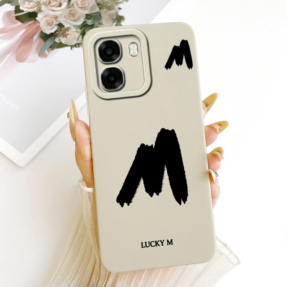 For OPPO A6X A6 A6T Pro 4G 5G 2026 Lucky Initial Letter Phone Case For Oppo A6 A6x A6t Soft Silicone Shockproof Cases Bumpers