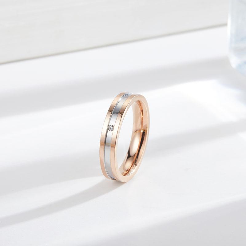 European and American Electric Titanium Steel Rings Couple Rings Jewelry