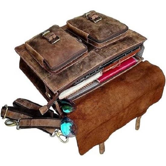 Geantă maro retro pentru laptop de 18 inchi Geanta de voiaj pentru servieta de birou pentru bărbați și femei Geanta pentru laptop de birou (maro vintage)