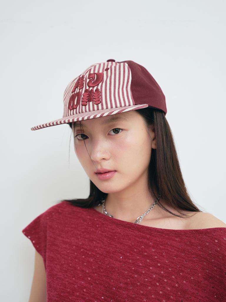 Mueum Washed Goofy Cap (Red Stripe)