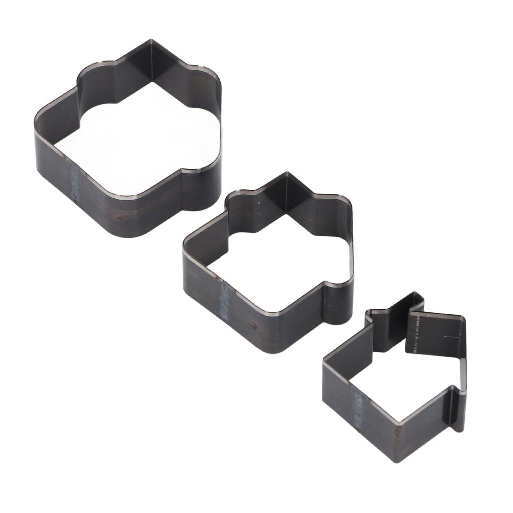 3 Stück Lederstanzform Legierter Stahl 73 62 52mm Hausförmige Lederstanzen Bastelformwerkzeug