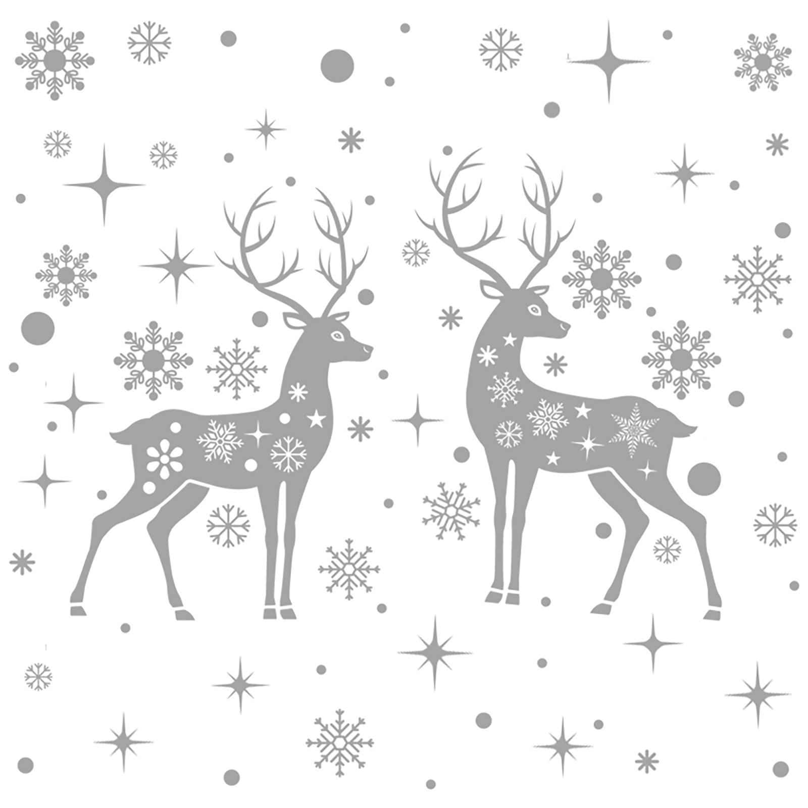 

Рождественские наклейки, наклейки на окна торгового центра, наклейки для детской комнаты, набор наклеек на стену, рождественские украшения One Size белый