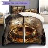 Sword Pattern Bedding Quilt Set  Home Decoration  Gift (1 * Duvet Cover + 2 * Pillowcase  Without Core)