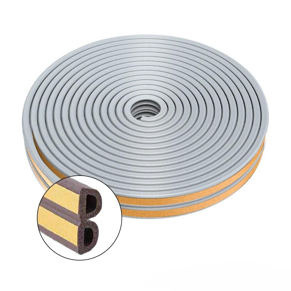 5m/10m Weather Stripping Door Seal Strip Diep Self-adhesive Draft Stopper Tape Window Insulation Noise Rubber Sealing Strip